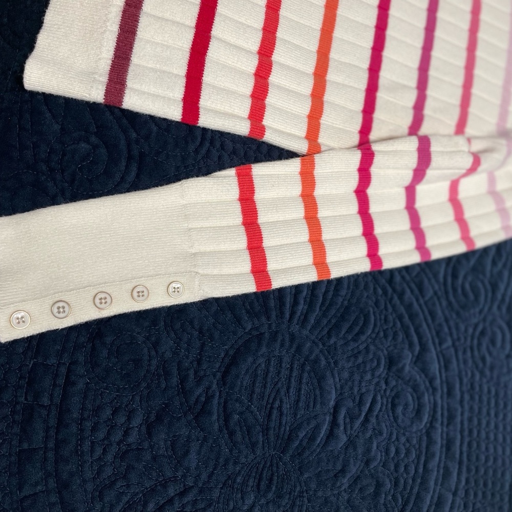 Talbots NWT PS ivory stripe sweater - Picture 3 of 7